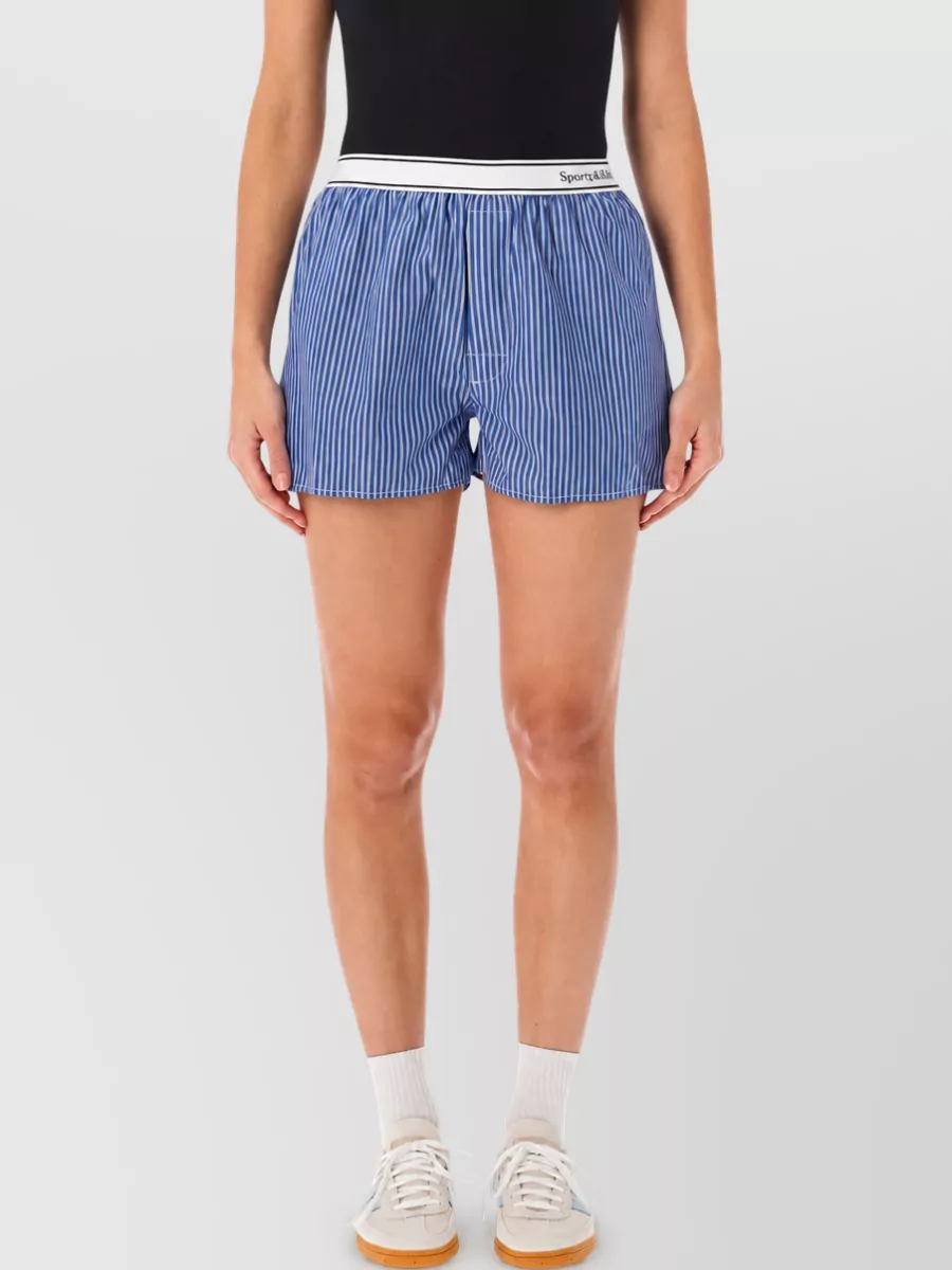 Sporty & Rich cotton logo shorts