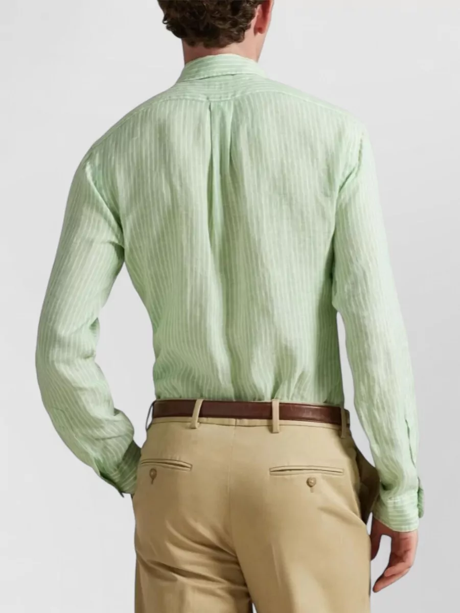 Polo Ralph Lauren Striped Linen Long-Sleeve Shirt