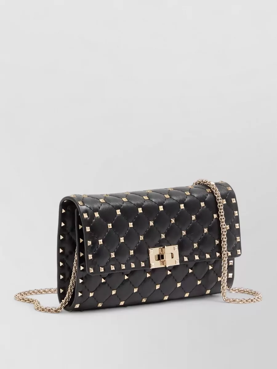 Valentino Garavani Rockstud Spike Leather Clutch Bag