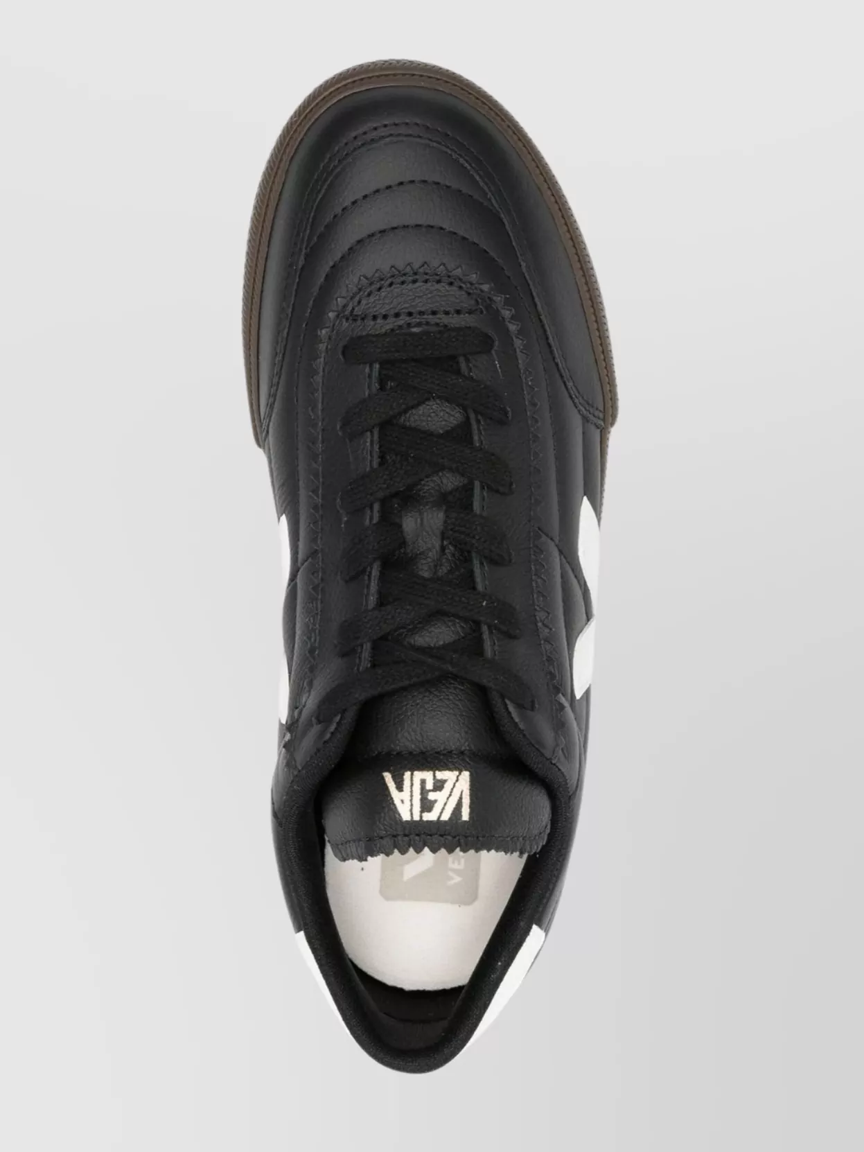 Veja Panenka Black Sneaker With Logo On The Side And Contrasting Heel In Leather Unisex