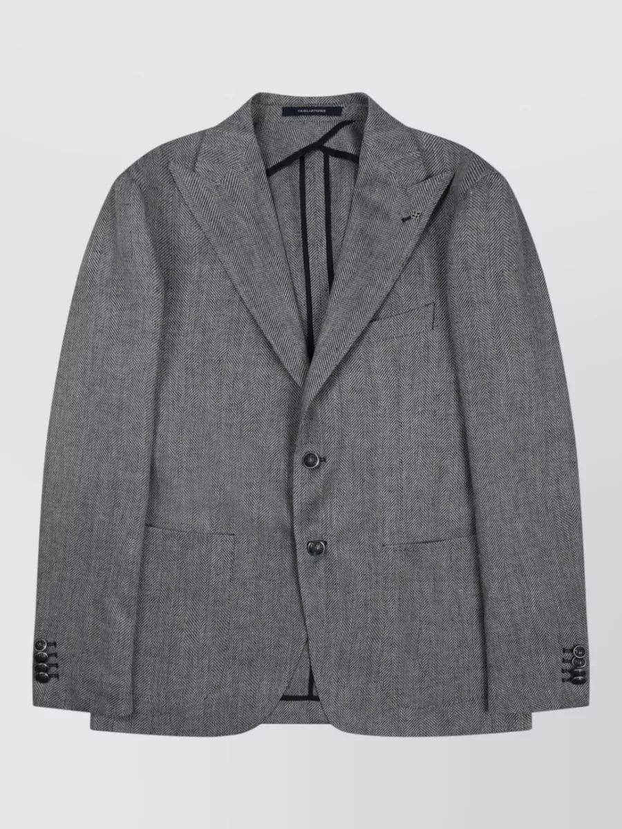 Tagliatore Linen blend single breasted suit jacket