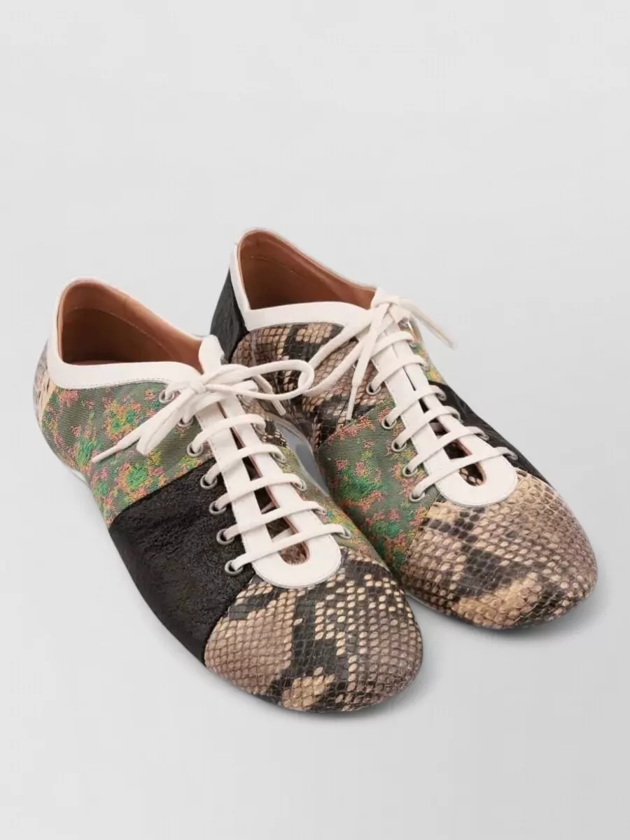 Dries Van Noten patchwork floral-print low-top sneakers
