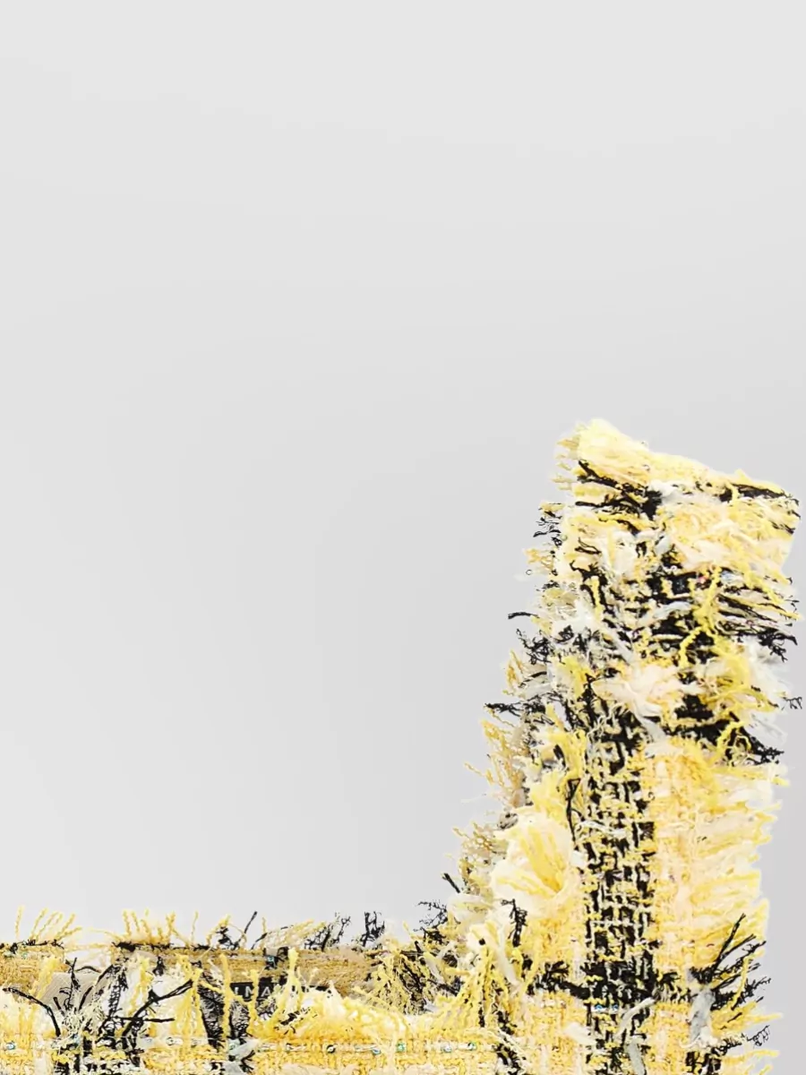 Balmain Sleeveless Tartan Tweed Cropped Top