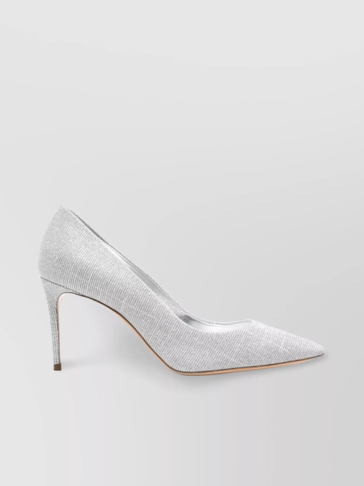 Casadei "Julia" Triniton Pointed Toe Stiletto Pump