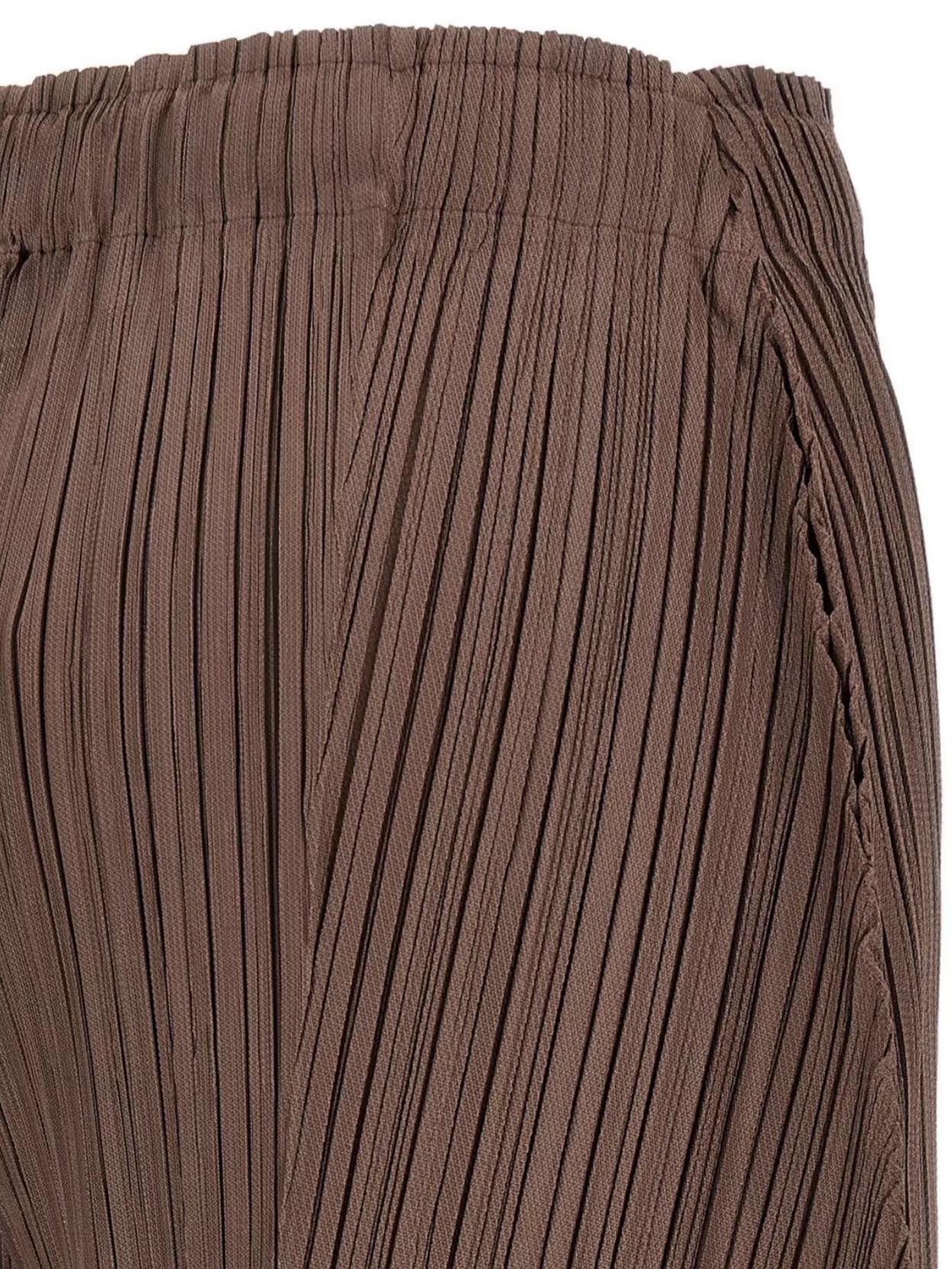Pleats Please Issey Miyake Wide Leg Trousers Elastic Waistband