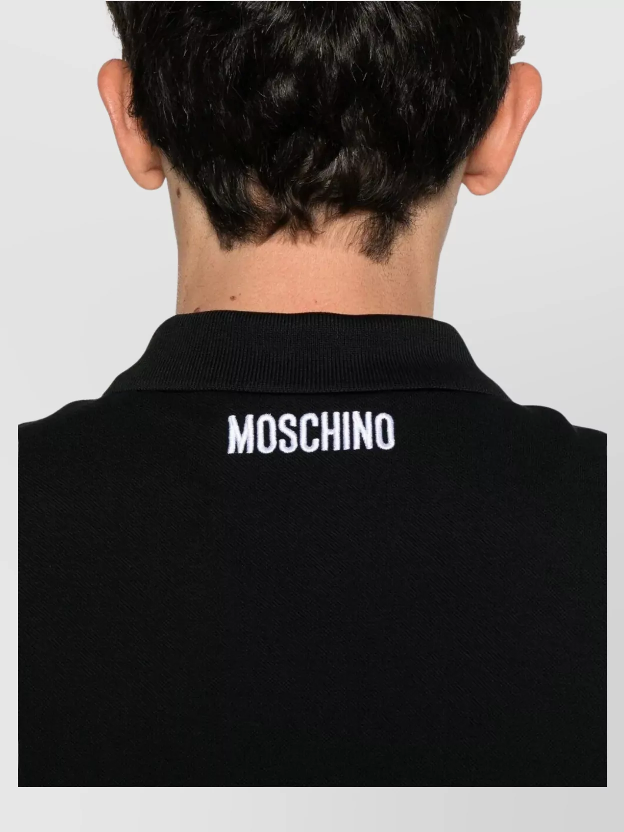 Moschino Collared Cotton Polo Shirt With Embroidered Motif