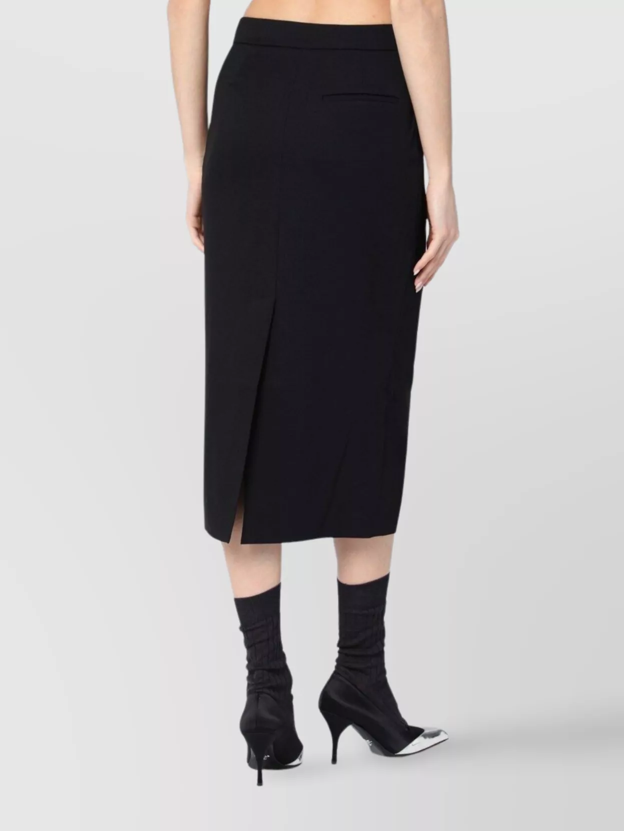 Calvin Klein Tailored Pencil Skirt With High Waist And Slit In Black