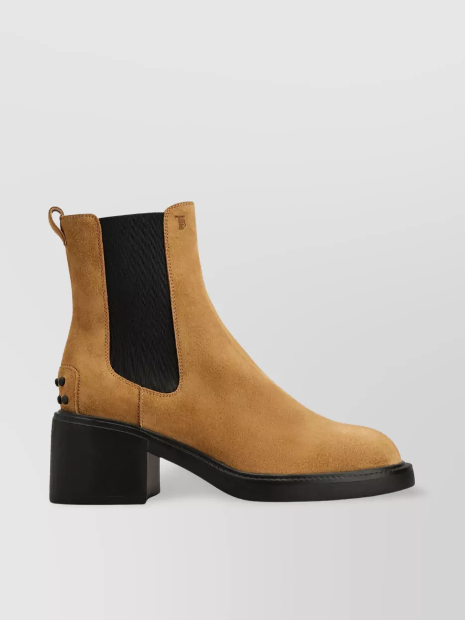 Tod's Block Heel Suede Finish Boots