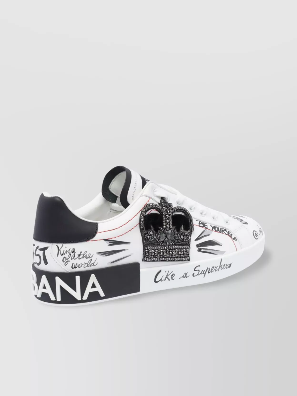 Dolce&Gabbana Crown Embellished Low Top Sneakers