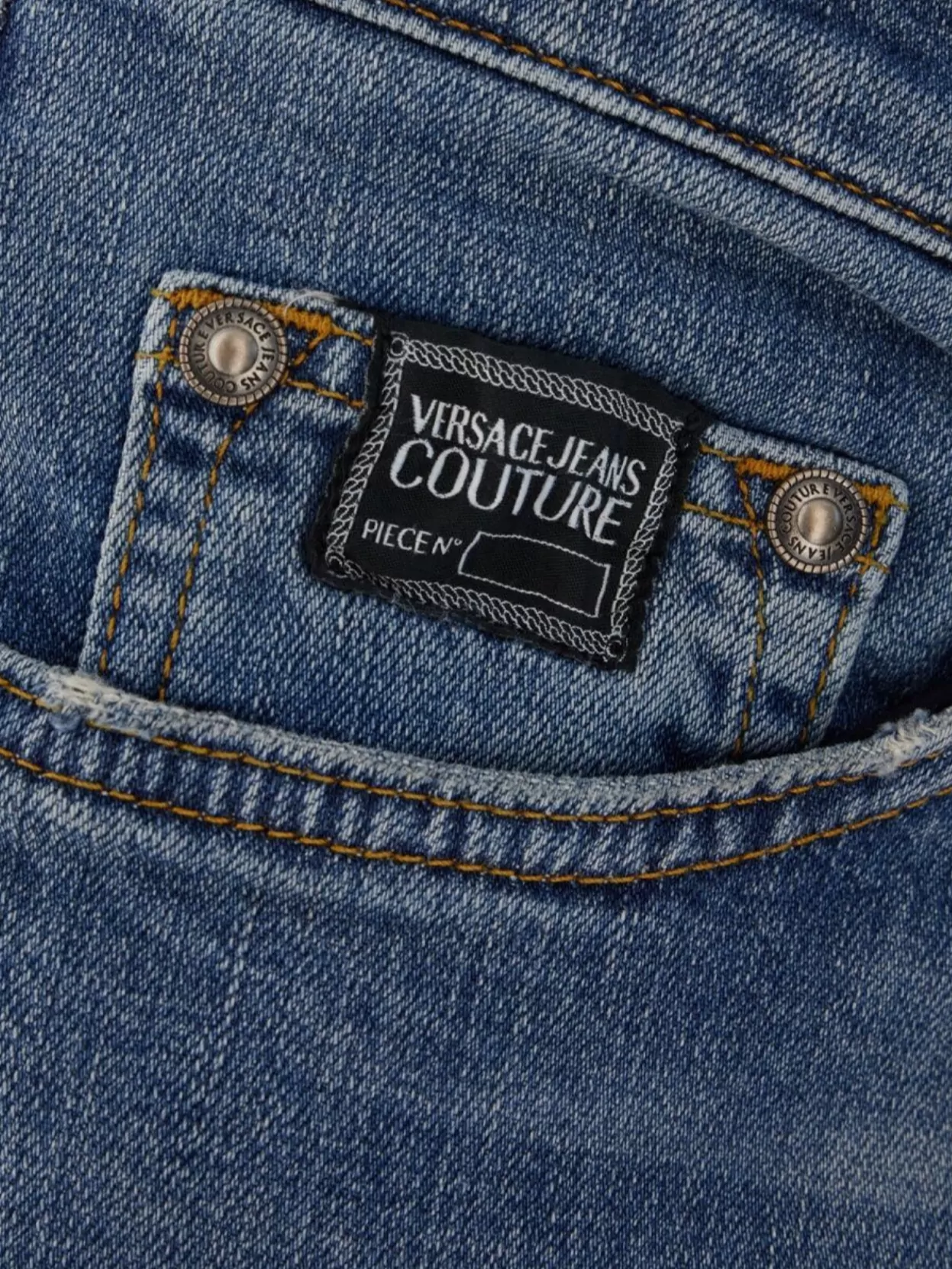 Versace Jeans Distressed Denim Trousers With Belt Loops