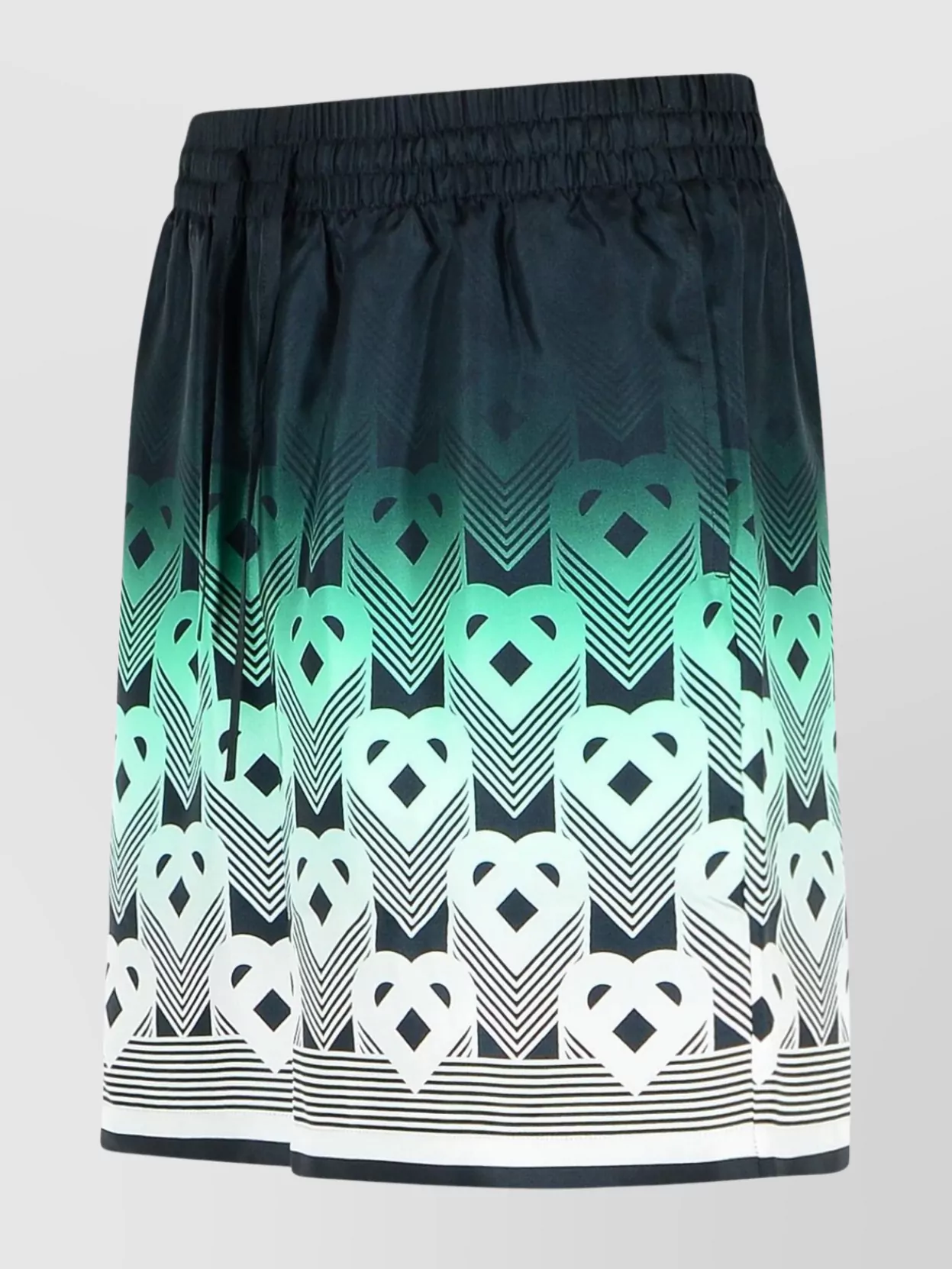 Casablanca Silk Bermuda Shorts Featuring Elastic Waistband