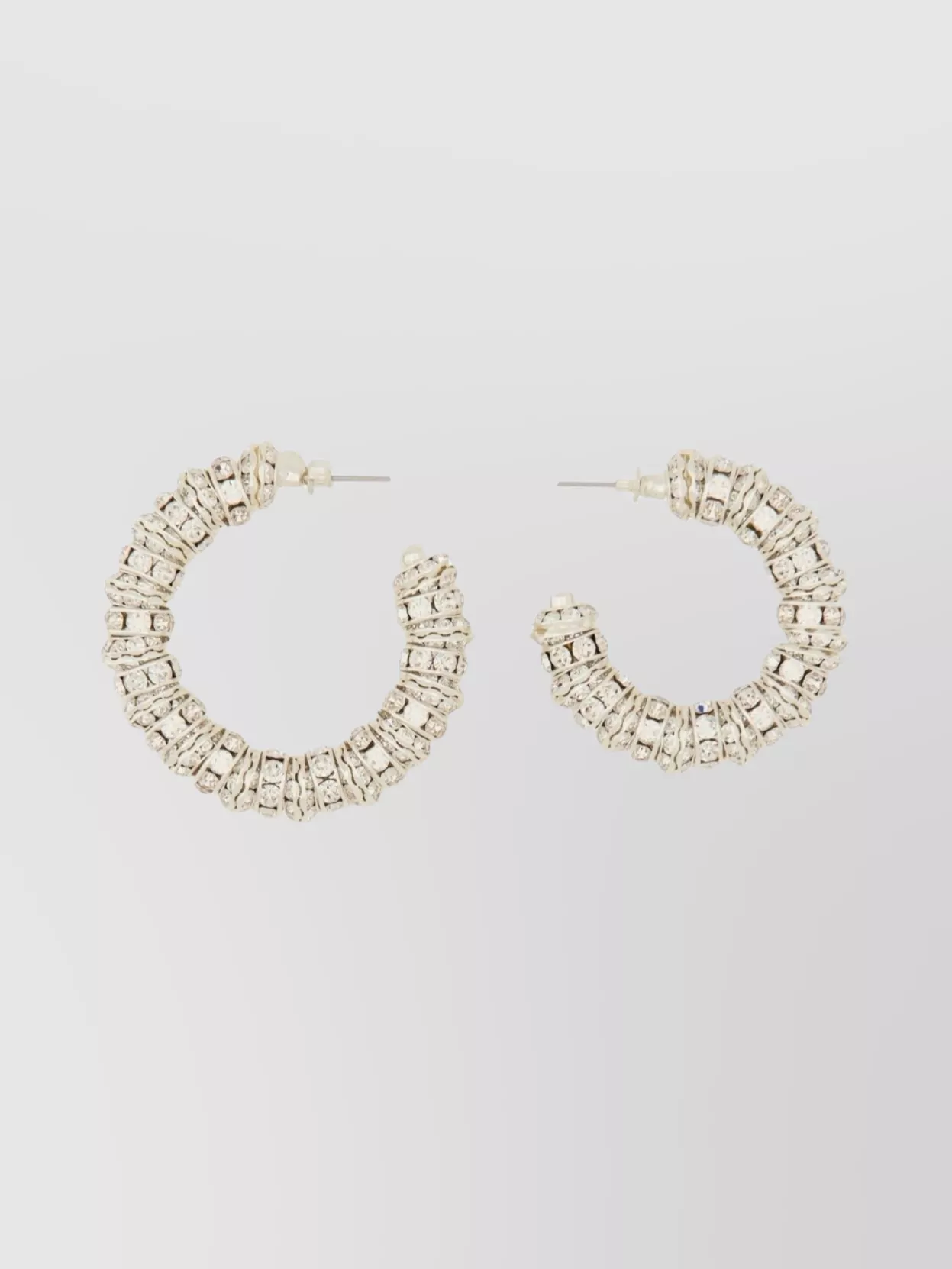 Magda Butrym Embellished Hoops Asymmetrical Hoop Earrings