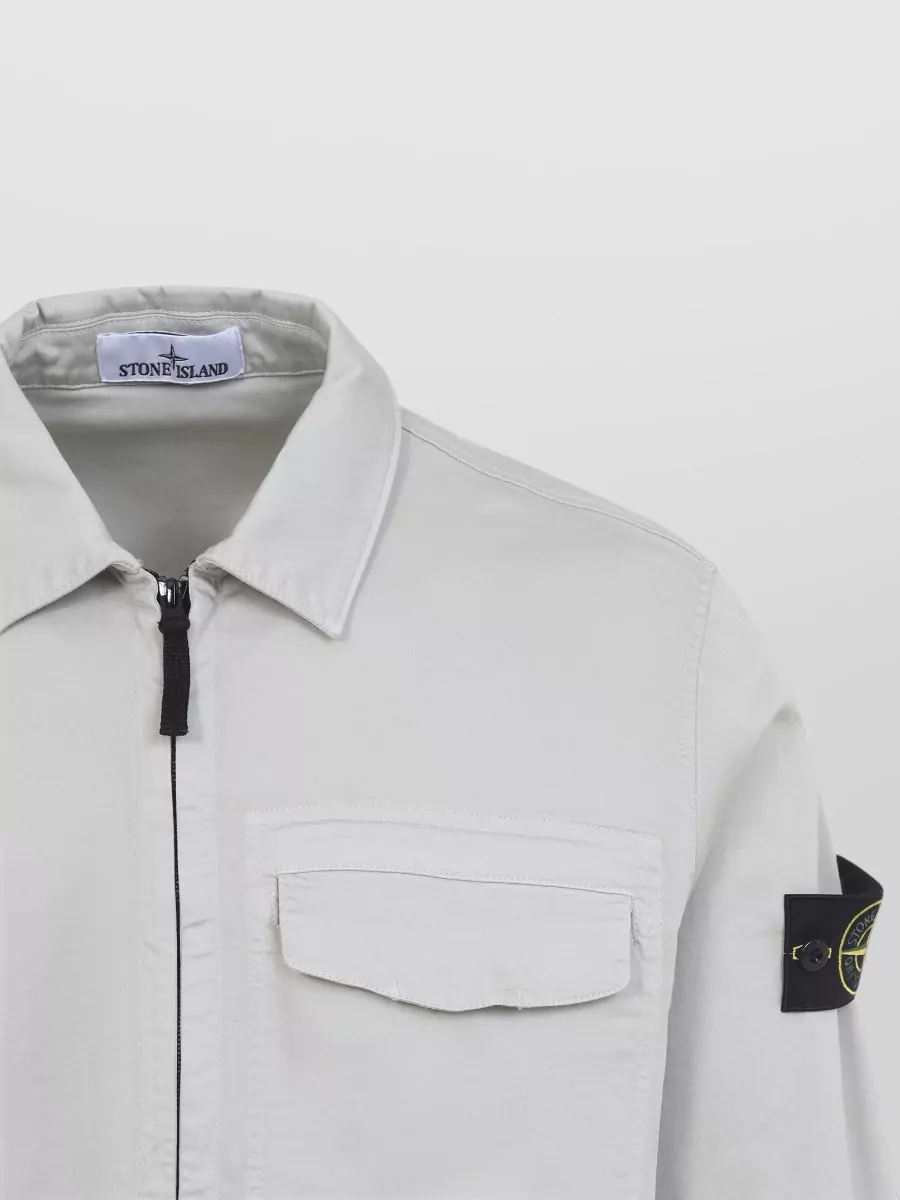 Stone Island Long Sleeve Shirt Buttoned Cuffs Front Pocket