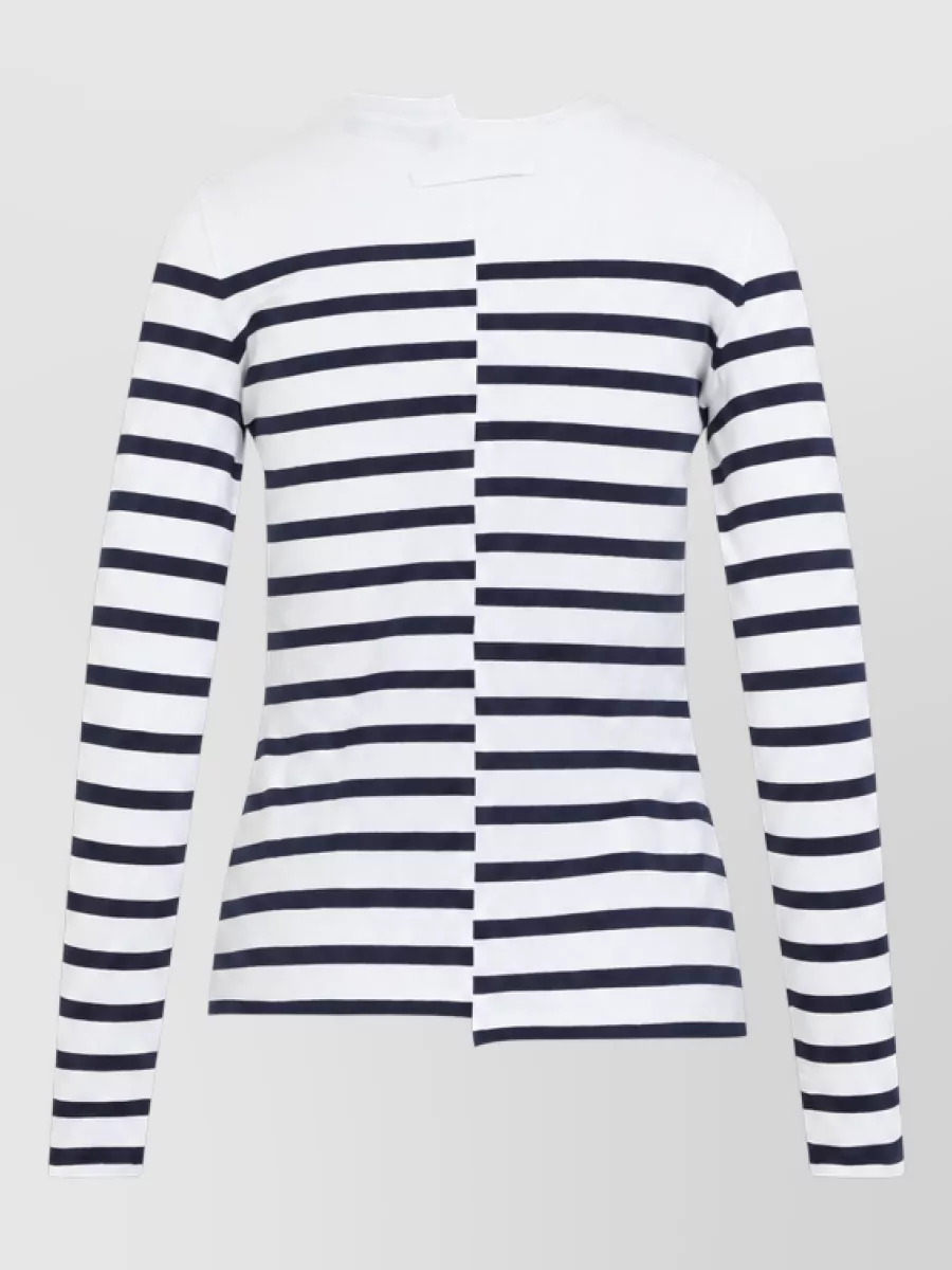 Jean Paul Gaultier Striped Asymmetric Long-Sleeve Top