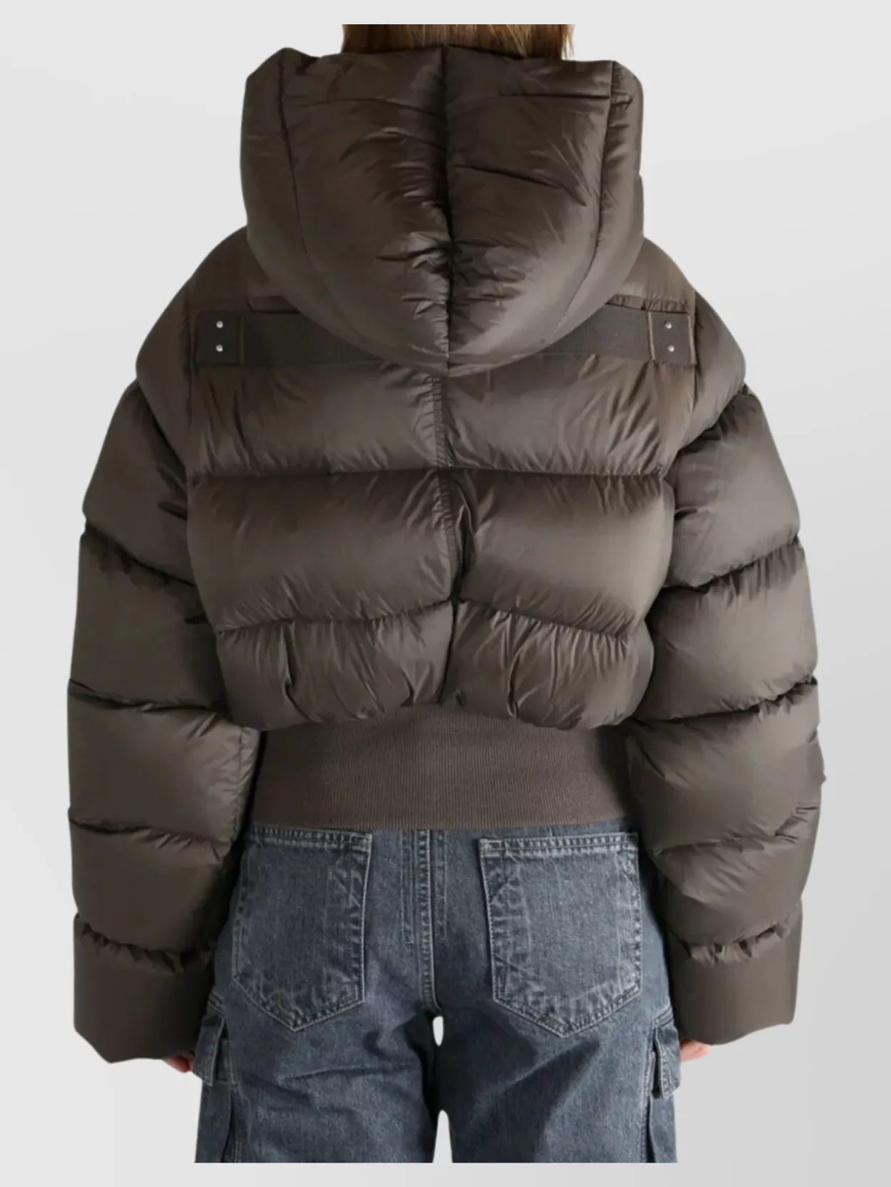 Rick Owens Puffer Jacket With Hood And Ribbed Hem
