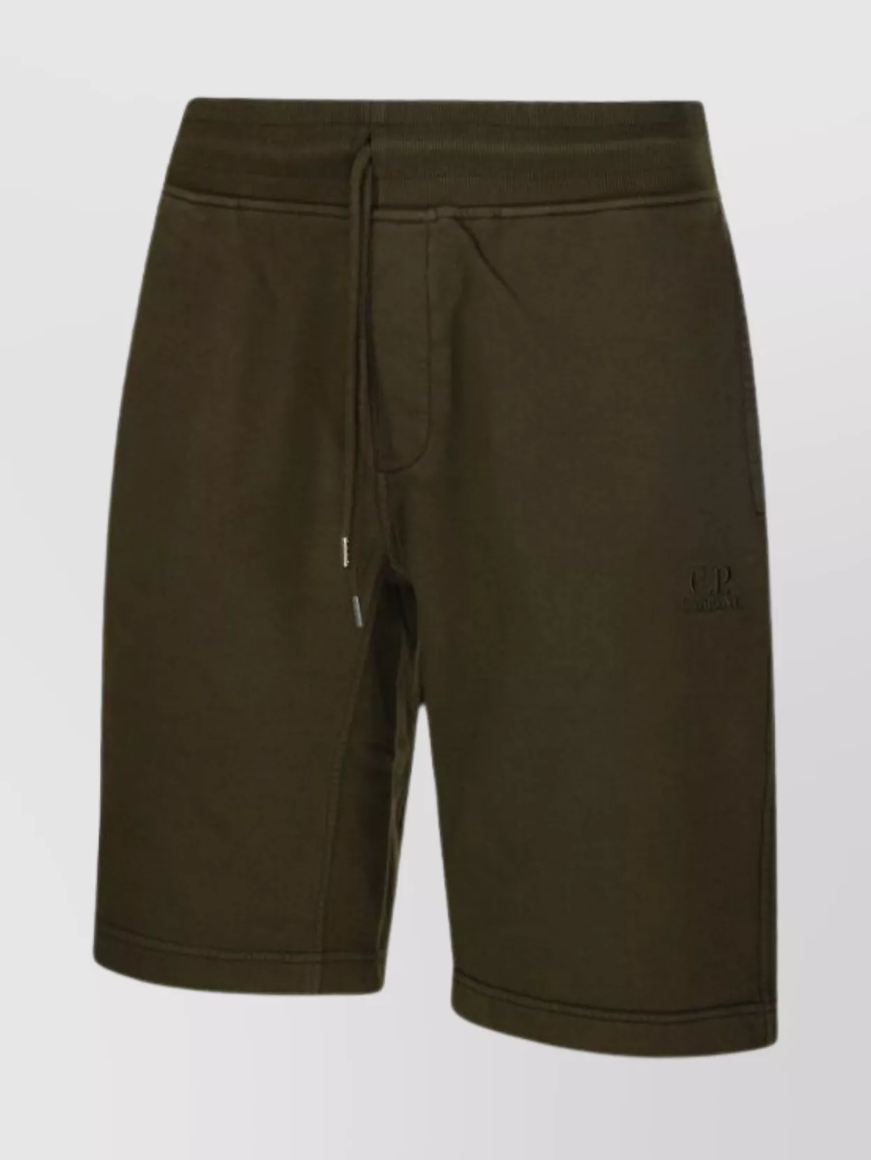 C.p. Company Logo Elastic Waistband Knee Length Shorts