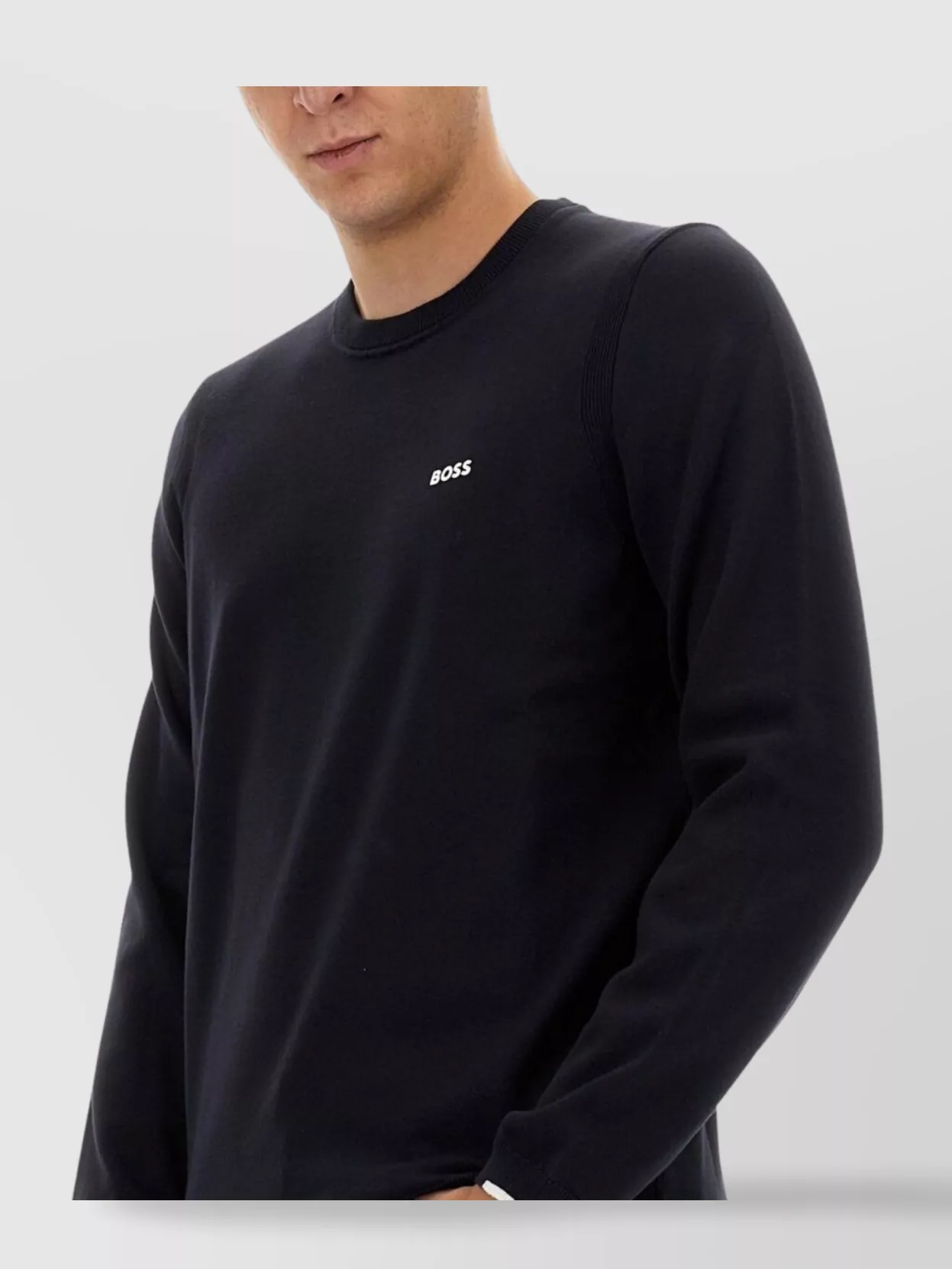 HUGO BOSS LOGO CREW NECK SWEATER