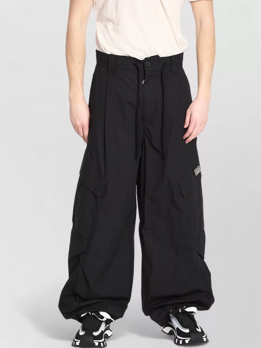 Dolce&Gabbana cotton mid-rise wide-leg cargo trousers