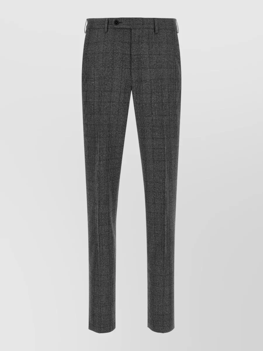 Zegna Checked wool straight-leg tailored trousers