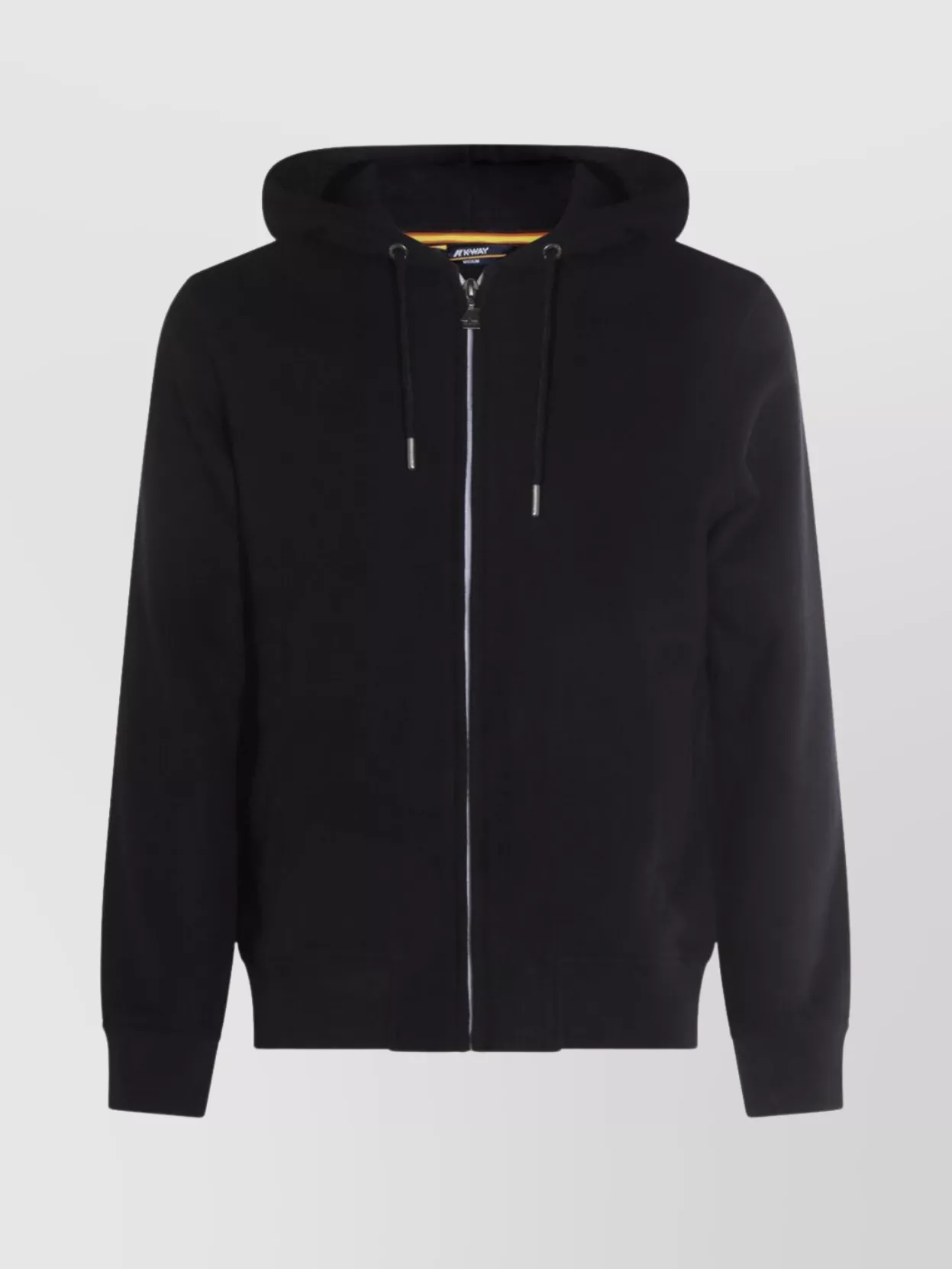 K-way Hooded Sweatshirt With Ribbed Cuffs And Hem In Blue