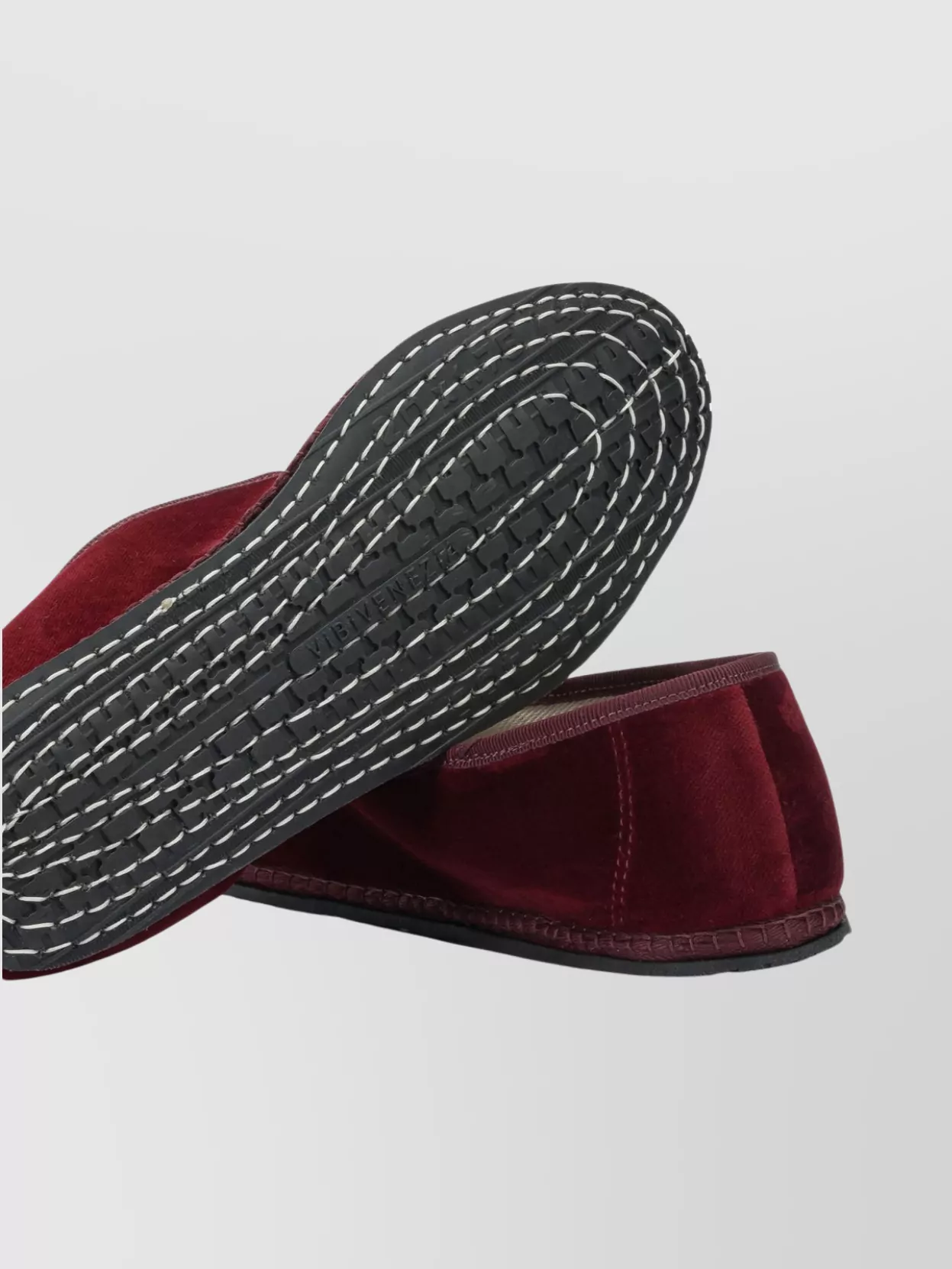 Vibi Venezia Low Cut Round Toe Velvet Ballerina Shoes