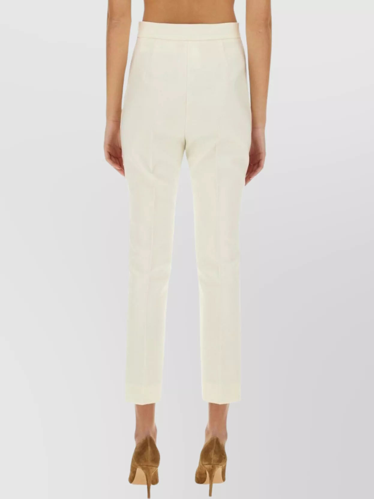 Max Mara Cropped Slim Fit Trousers Side Pockets