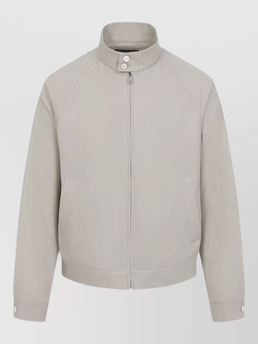 Prada Cotton Jacket High Collar Buttoned Cuffs
