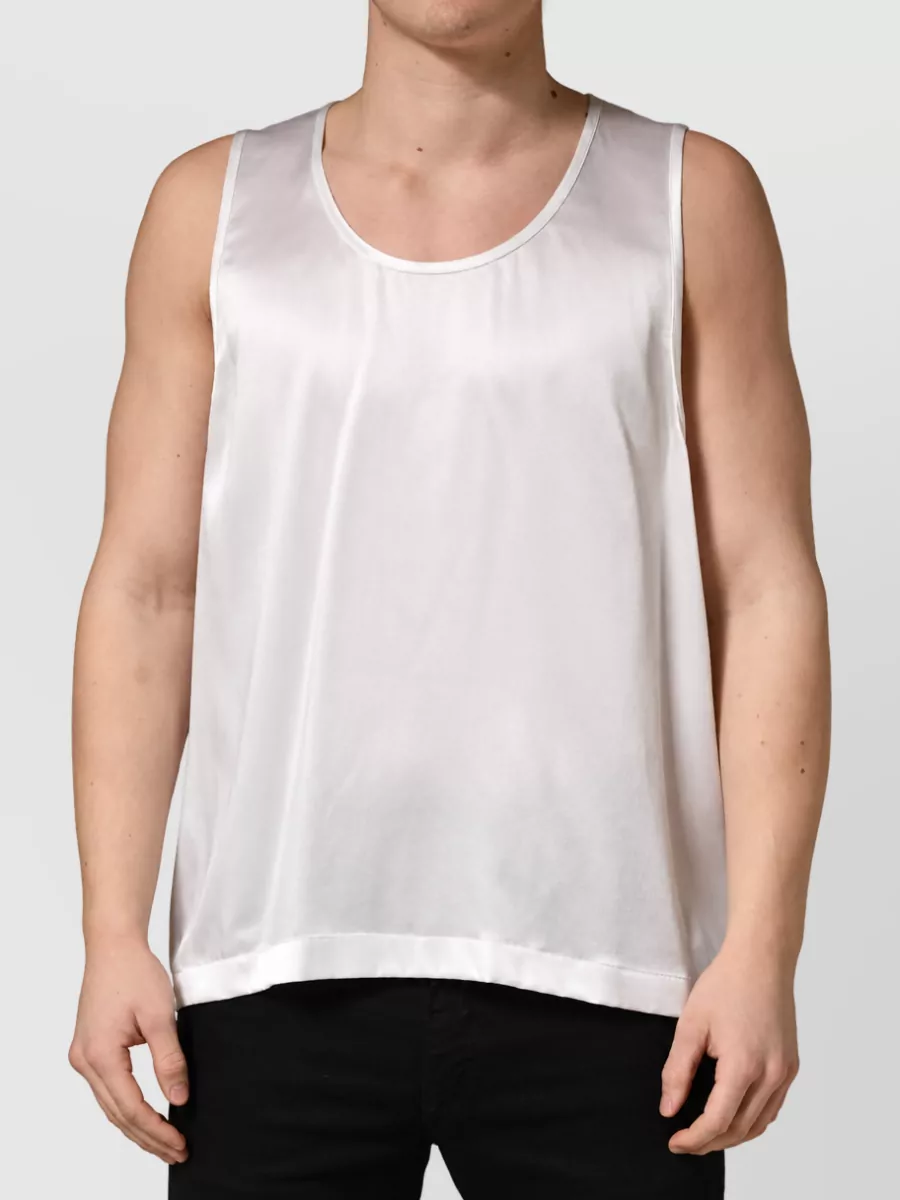 Dolce&Gabbana Satin Sleeveless Tank T-Shirt
