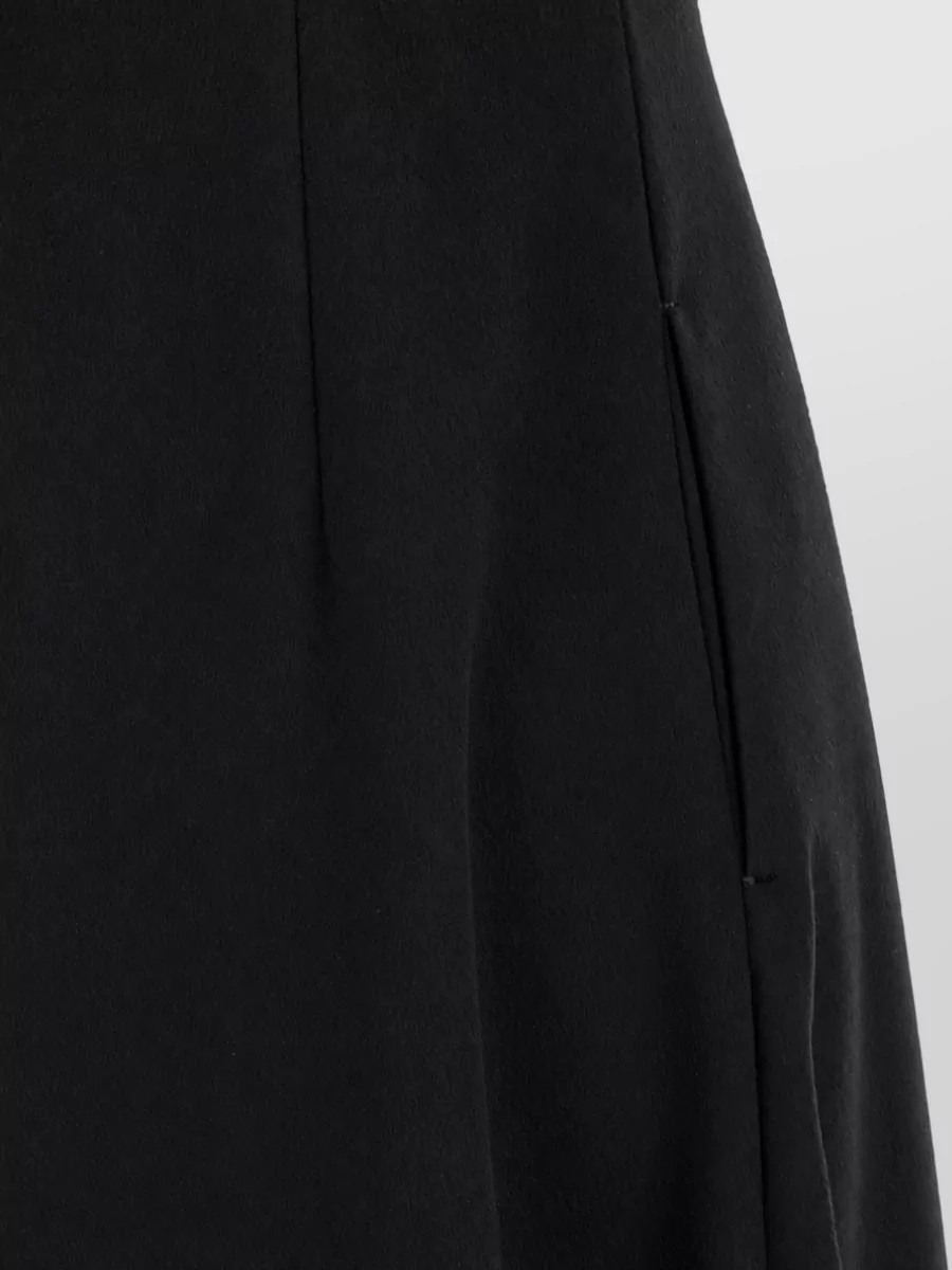 S Max Mara Wool V-Neck Sleeveless Midi Dress