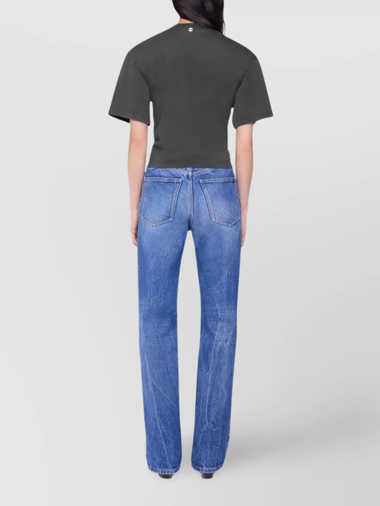 Paco Rabanne Graphic Print Cropped T-Shirt With Ring Detail