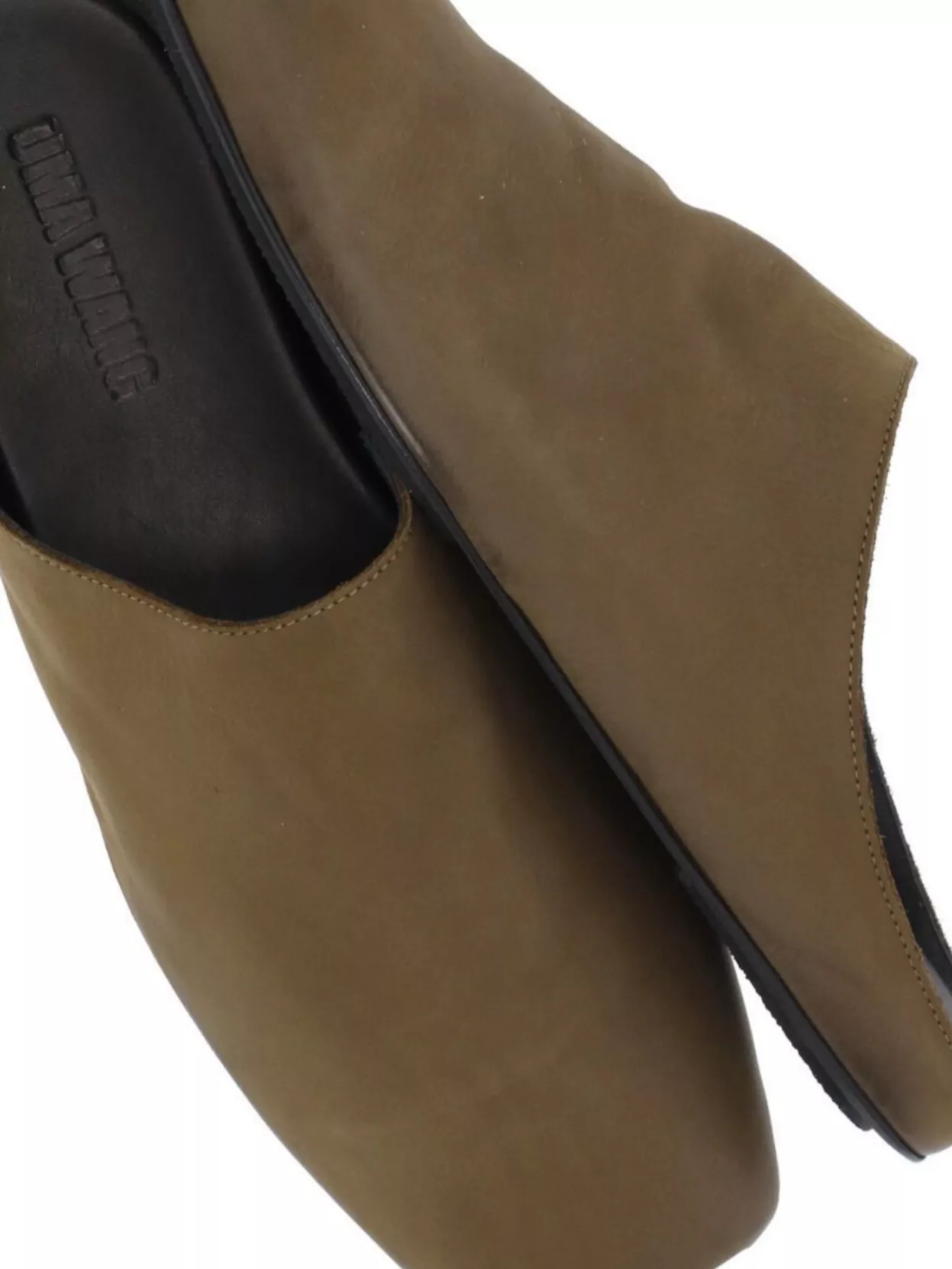 Uma Wang Lace Cut-Out Leather Mules