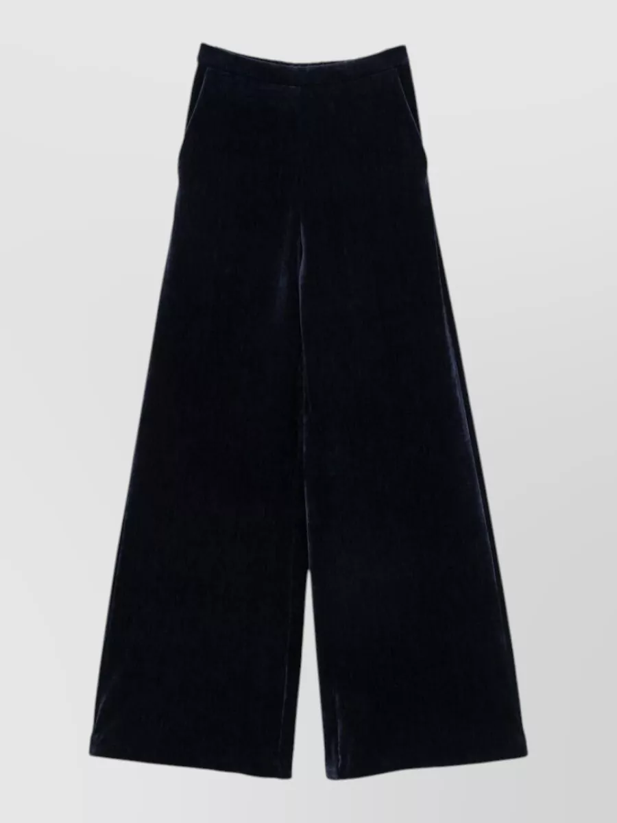 Forte Forte high-rise wide-leg velvet-effect trousers