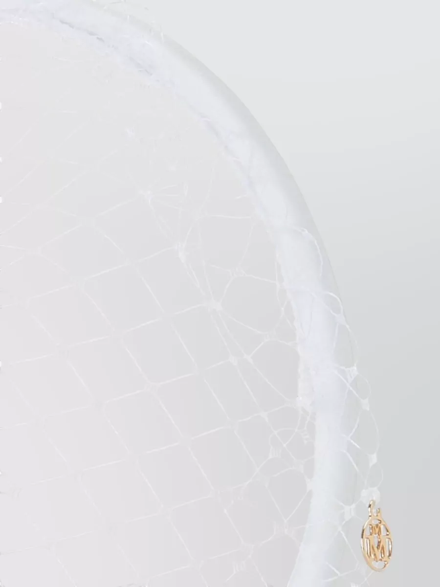 Maison Michel Net Veil Headpiece Gold Tone Charm