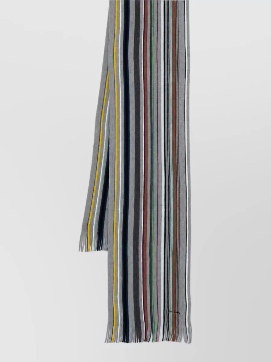 Paul Smith fringed wool scarf