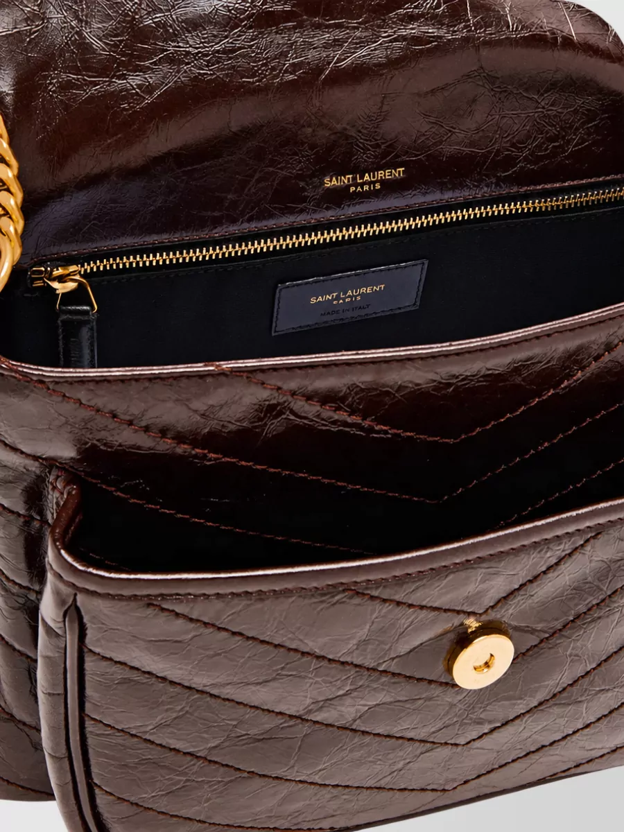 Saint Laurent Niki Medium Leather Clutch Bag