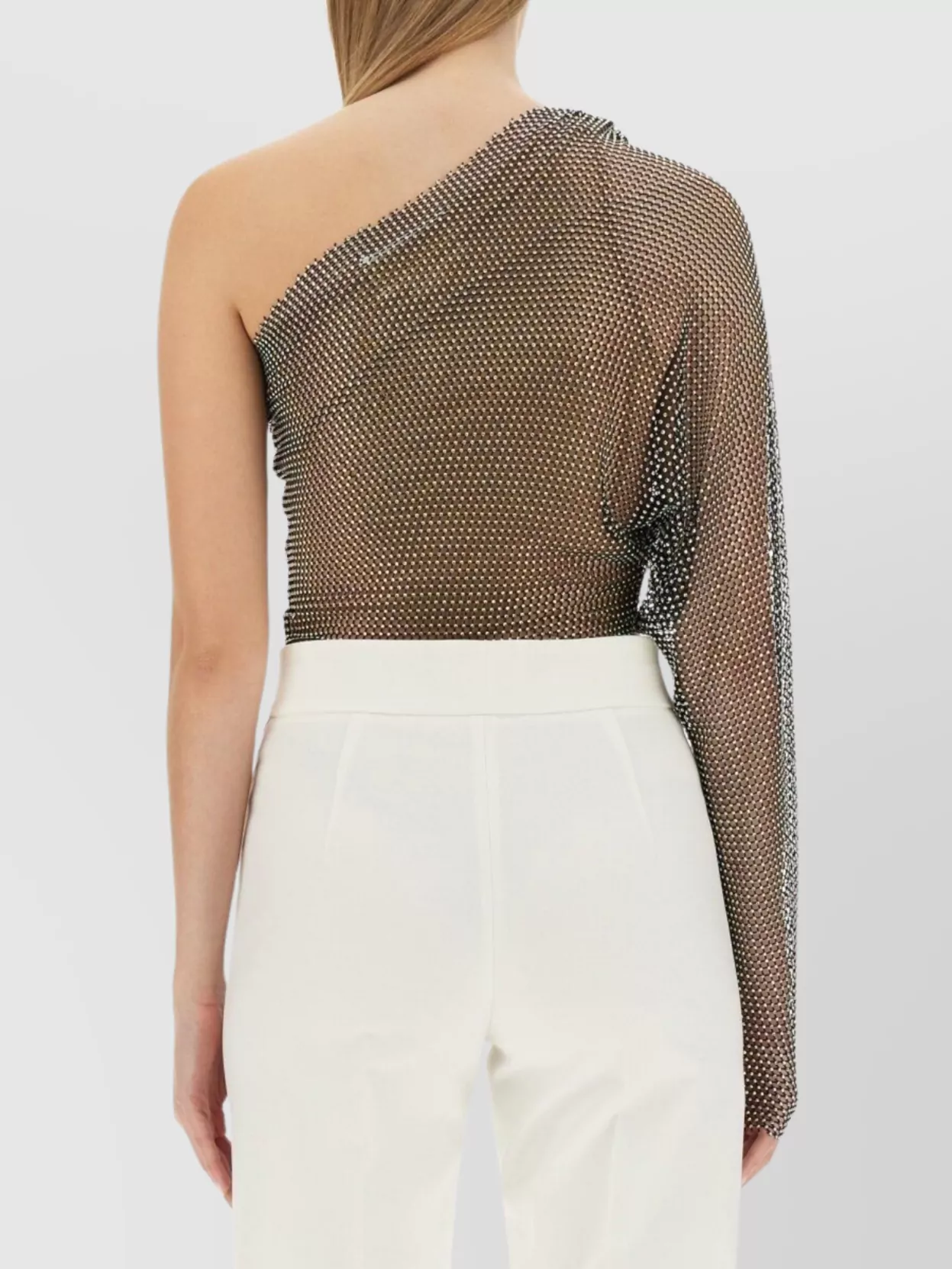 Genny One-piece Top With Draped Sleeve