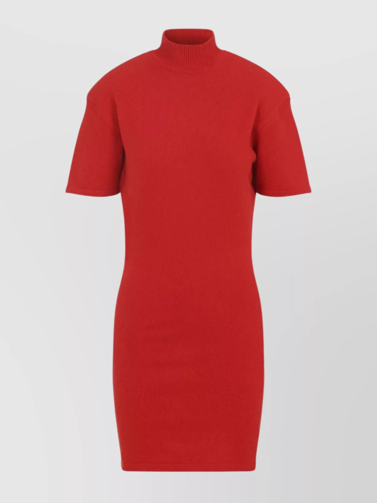 Jacquemus Womens Red La Robe Maille High-neck Wool Mini Dress In Red