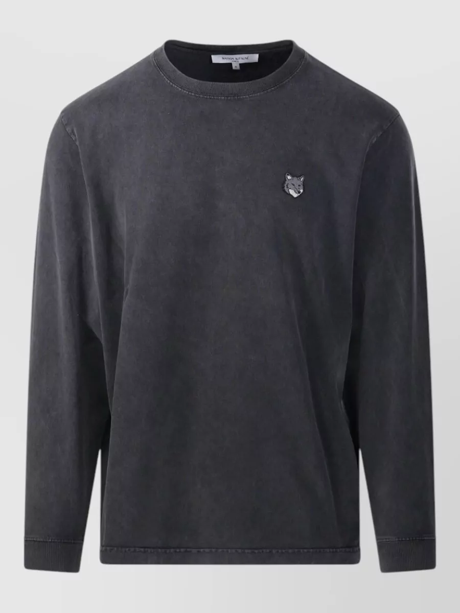 Maison Kitsuné cotton long-sleeve crew-neck t-shirt