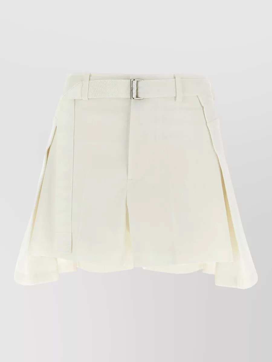 Sacai Wide-leg tailored shorts