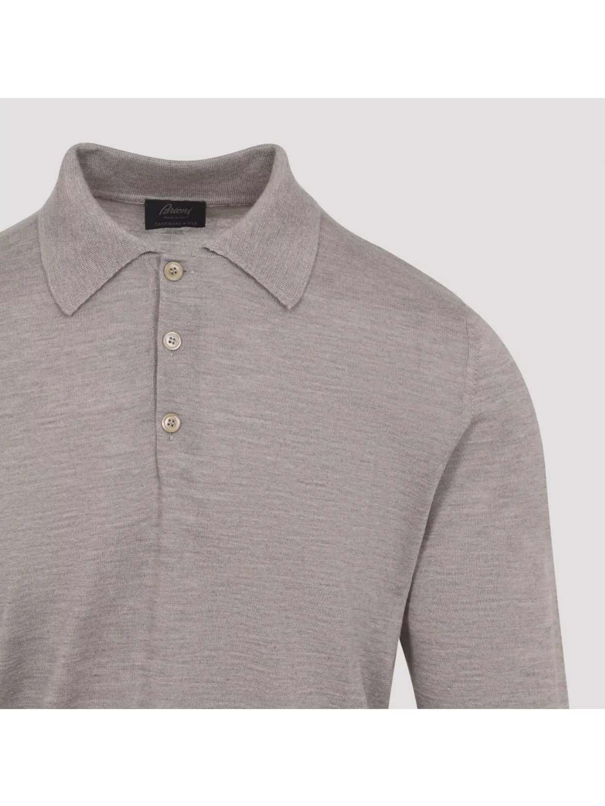 Brioni Cashmere Silk Blend Polo Sleeves