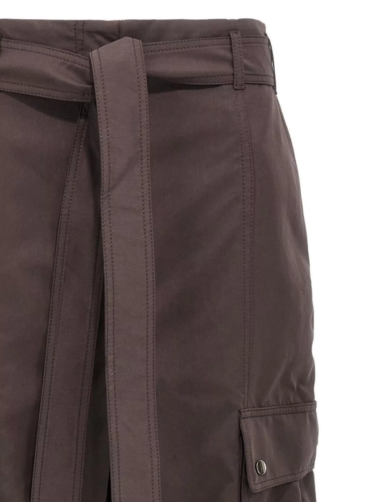 The Andamane Waist Belted Cargo Pants Button Elastic