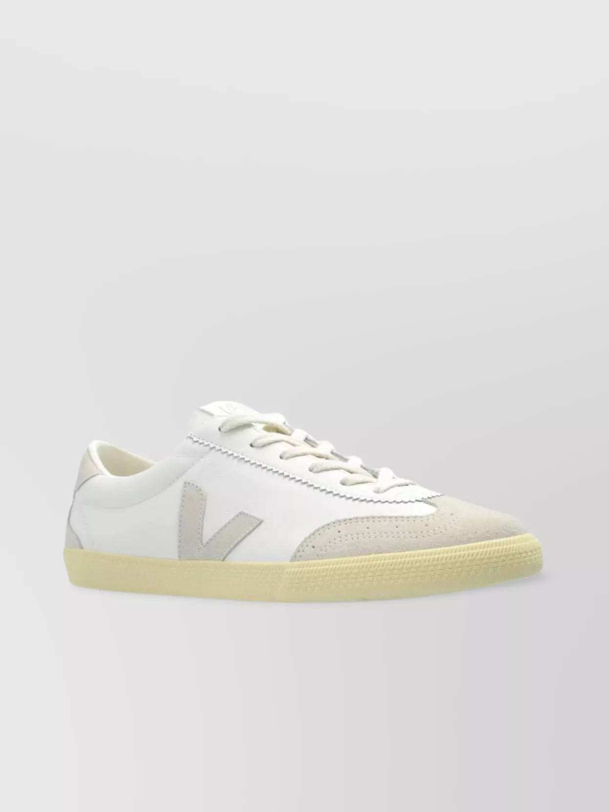 Veja Panelled Canvas/Leather Sneakers Perforated Detailing