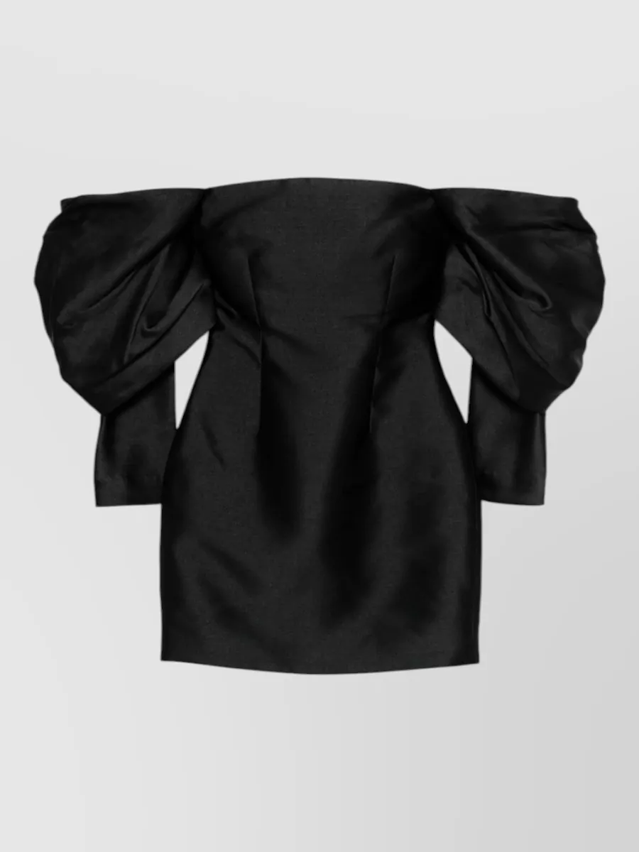 Solace London Long-sleeve draped mini dress