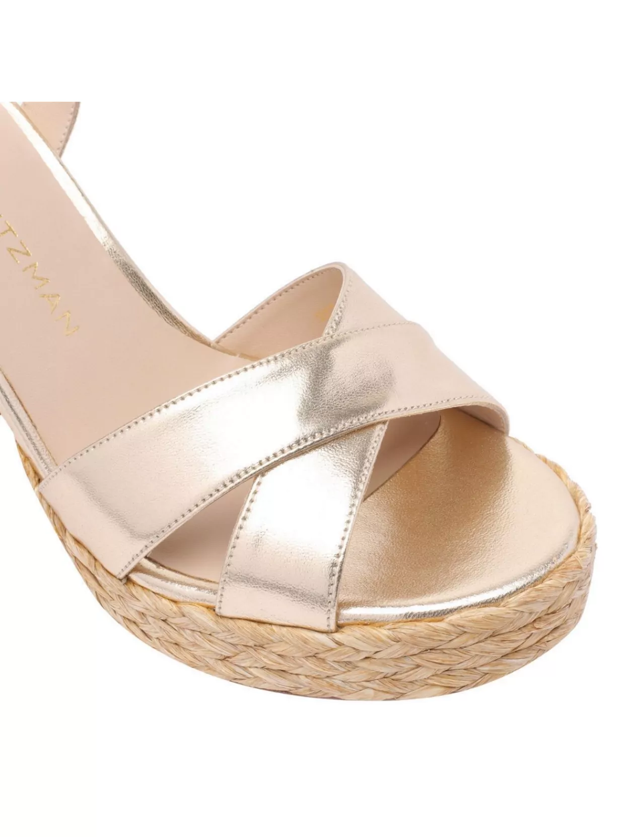 Stuart Weitzman Heeled Sandals With Metallic Platform Sole