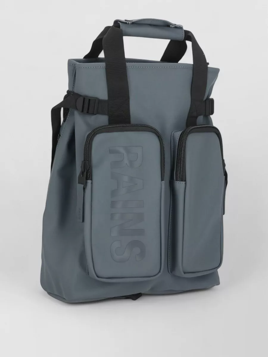 Rains Waterproof Backpack Dual Straps Multiple Pockets