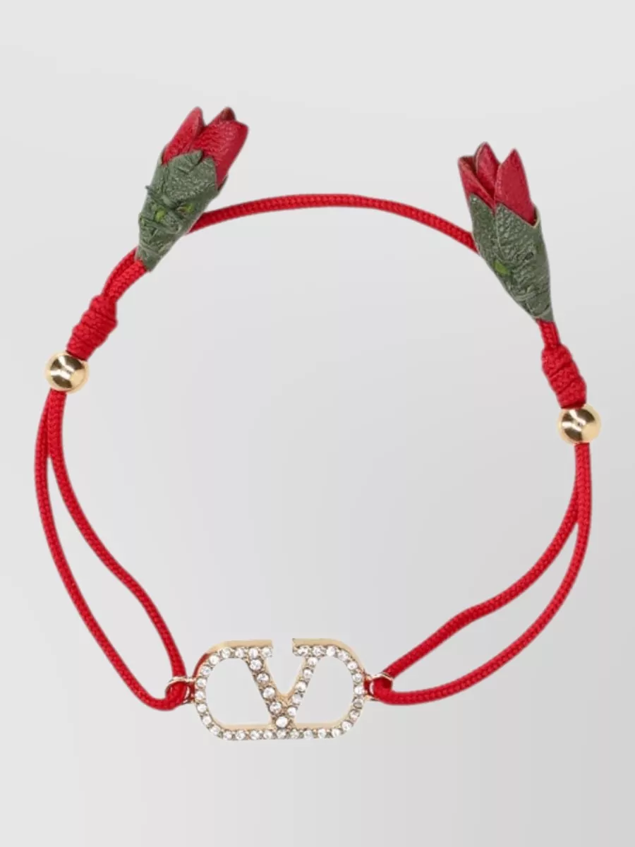 Valentino Garavani Rhinestone Flower-Detail Bracelet