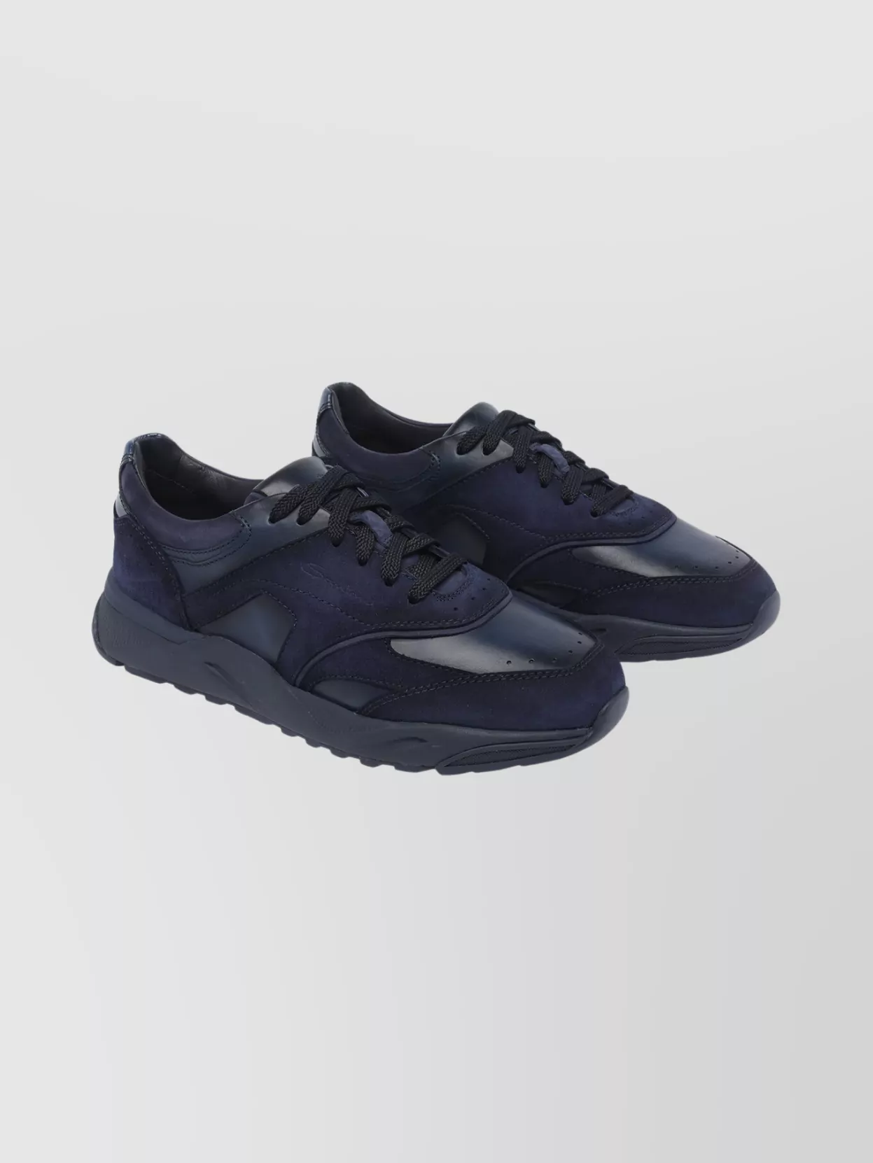 Santoni Low Top Sneakers With Round Toe Design
