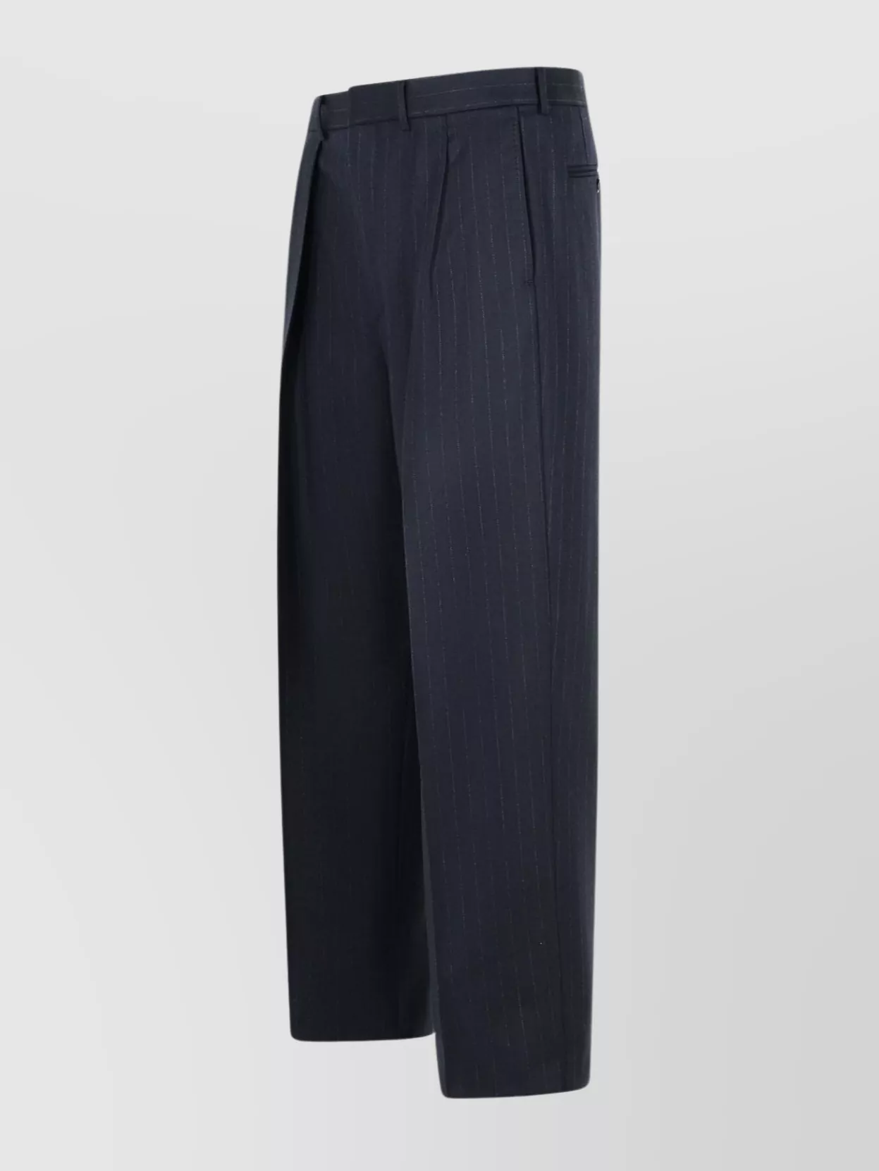 Tom Ford Wool Trousers With Pleated Front And Pinstripe Pattern