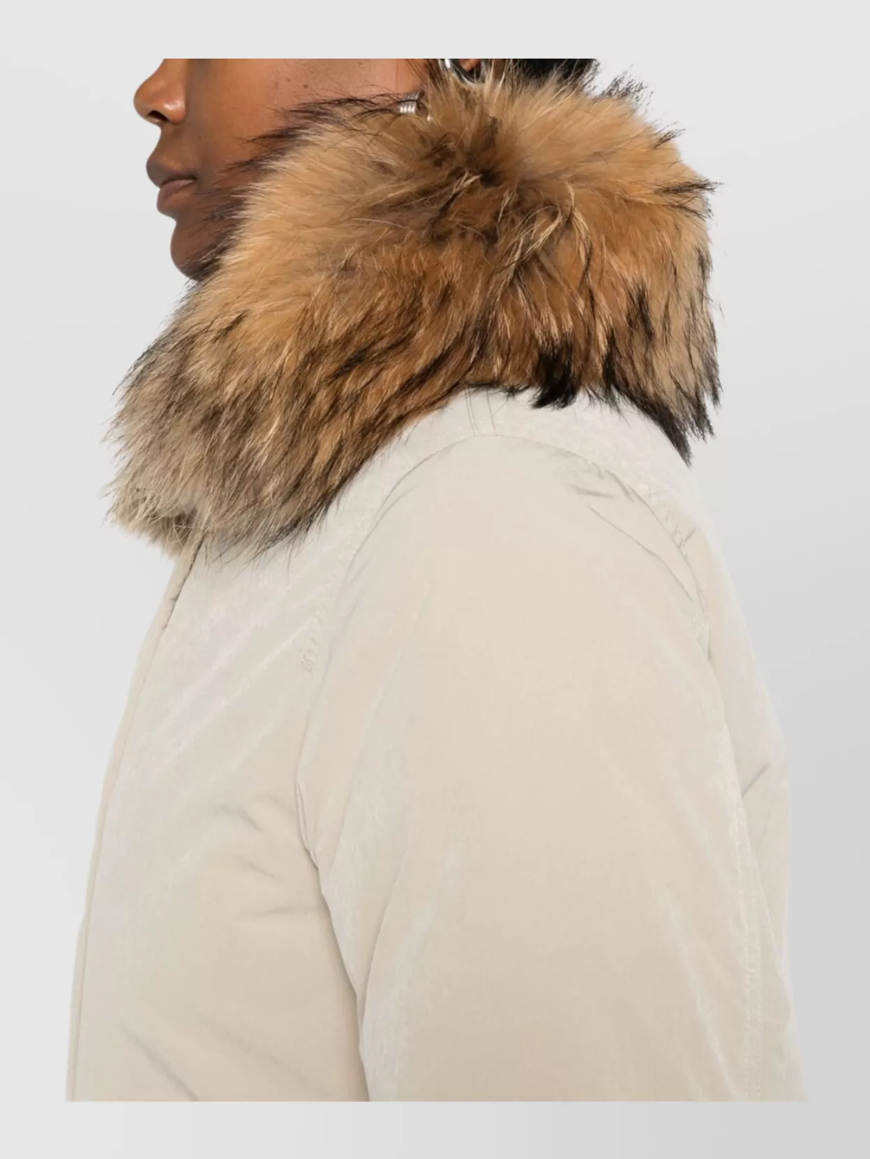 Woolrich Insulated Jackets Featuring Fur Trim