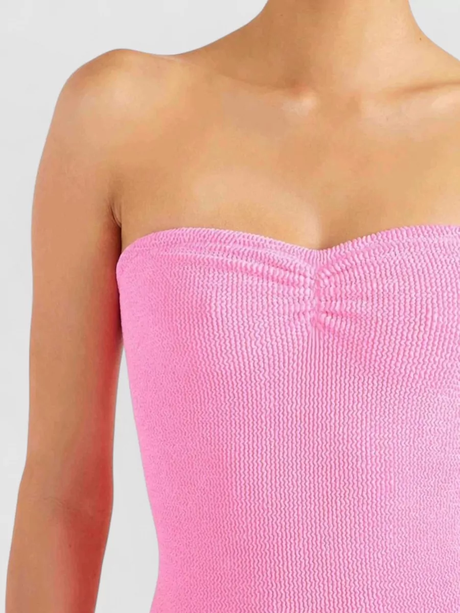 Hunza G Gathered Strapless Swimsuit